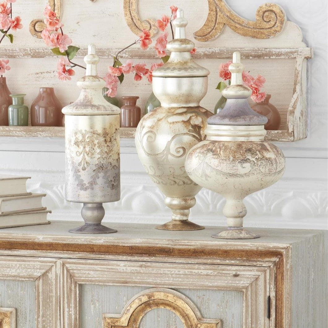 Etched Apothecary Jars