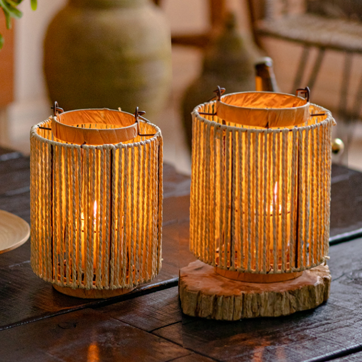 Rope Lantern Candle Holder
