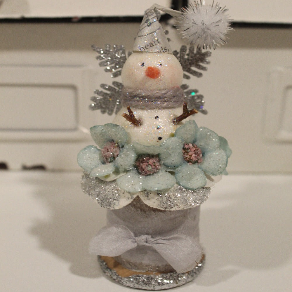 Light Blue Christmas Snowman