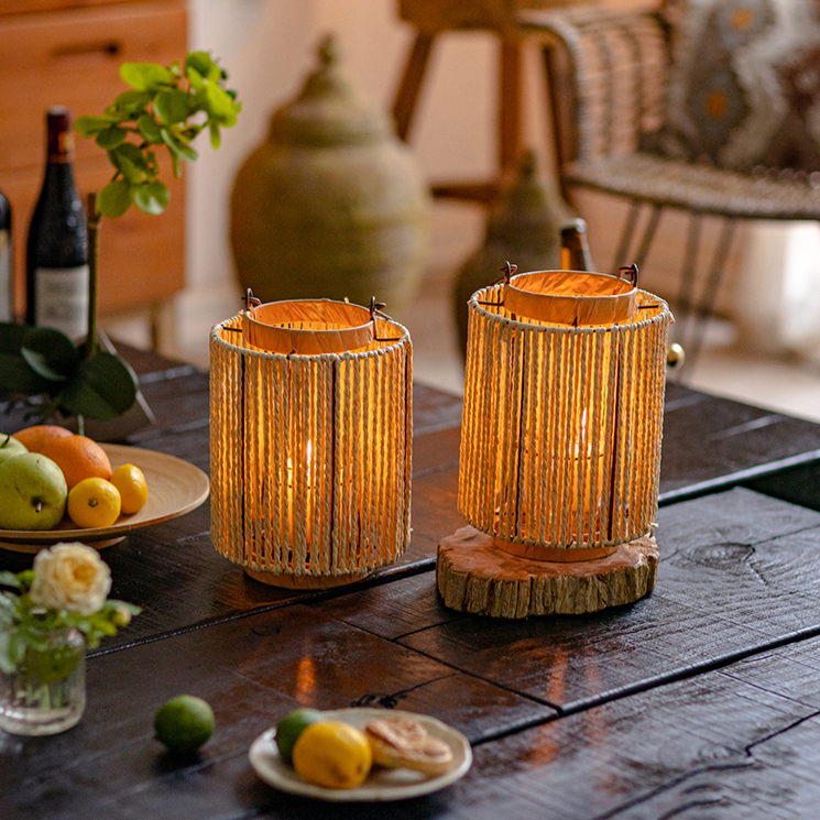 Rope Lantern Candle Holder