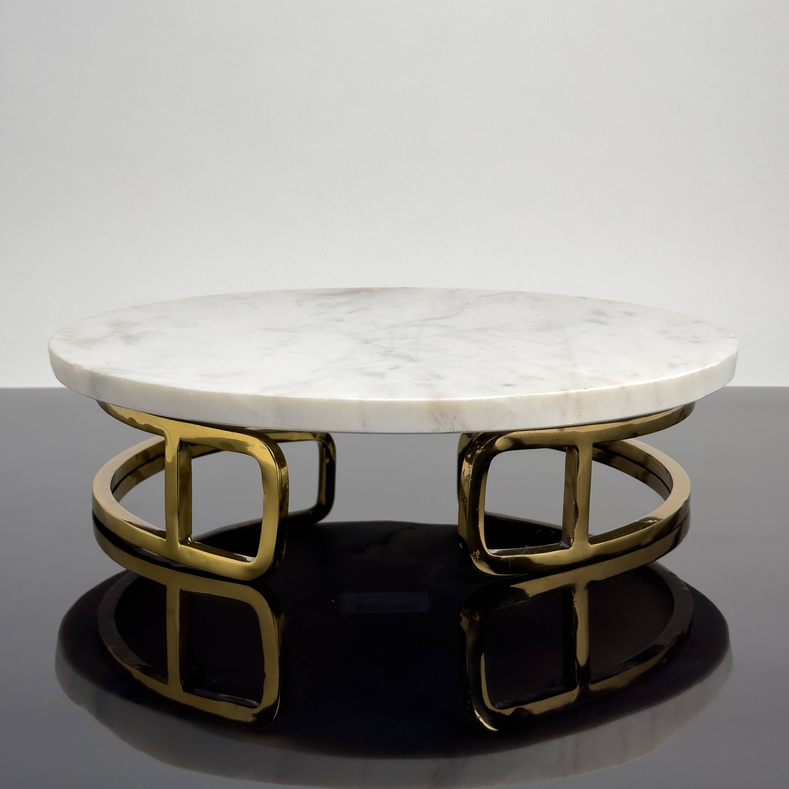 Marble & Gold Round Cake Stand/Cheese Platter