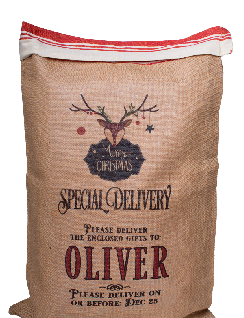 Large Santa Sack-Candy Stripe