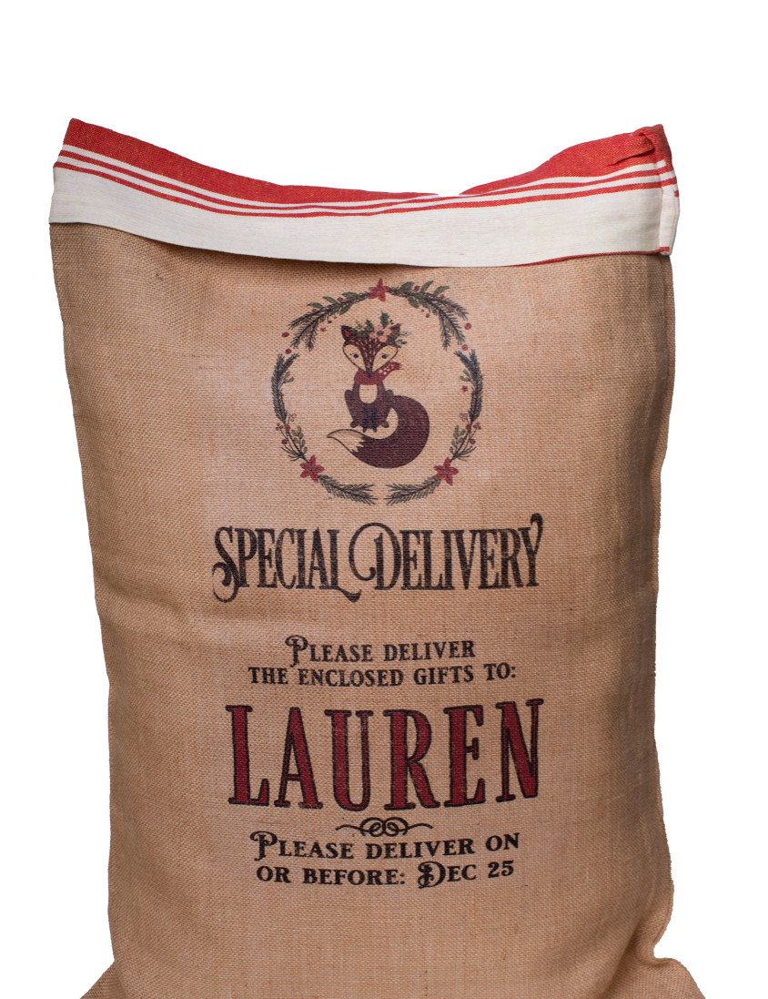 Large Santa Sack-Candy Stripe