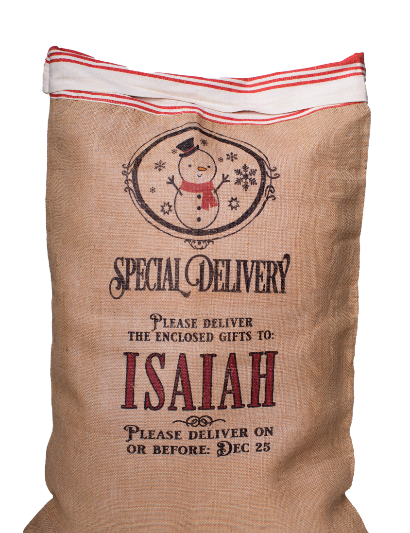 Large Santa Sack-Candy Stripe