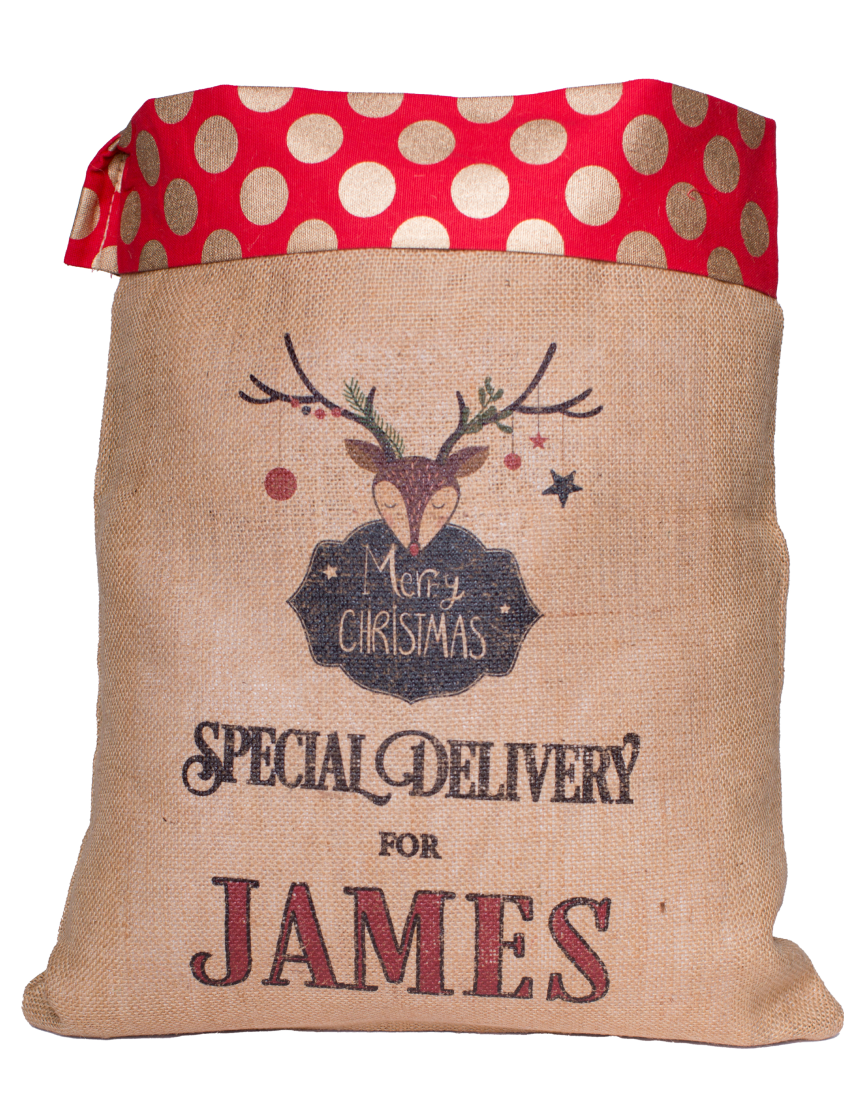 Medium Santa Sack-Polka Dot