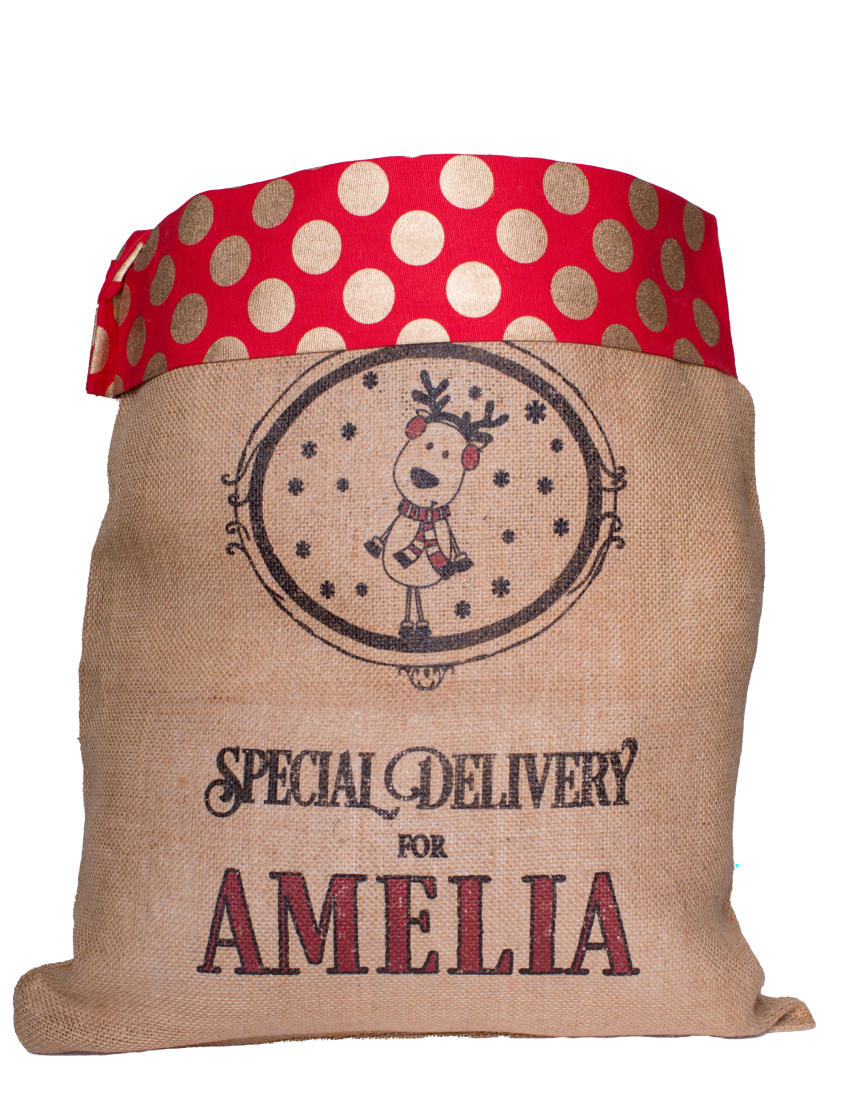 Medium Santa Sack-Polka Dot