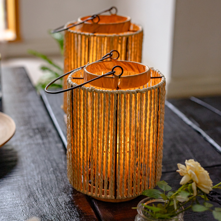 Rope Lantern Candle Holder