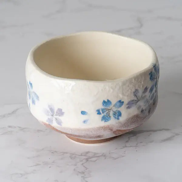 Blue Sakura Cherry Blossoms Mini Matcha Bowl