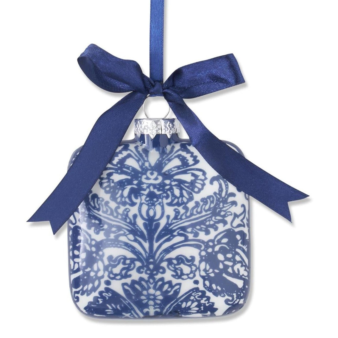 Blue and White floral print Ornament