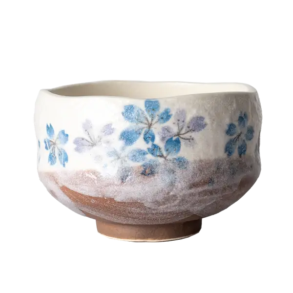 Blue Sakura Cherry Blossoms Mini Matcha Bowl