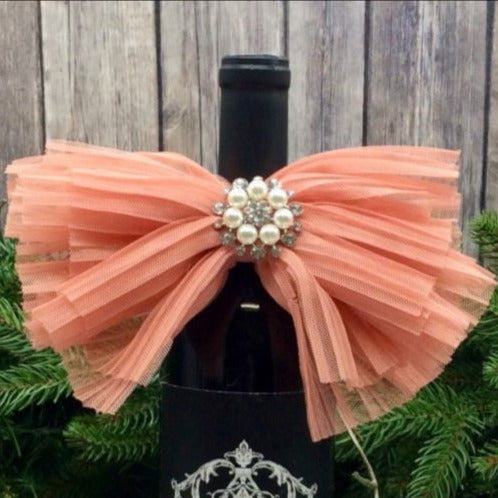 Cottage Chic Bow Bottle Topper