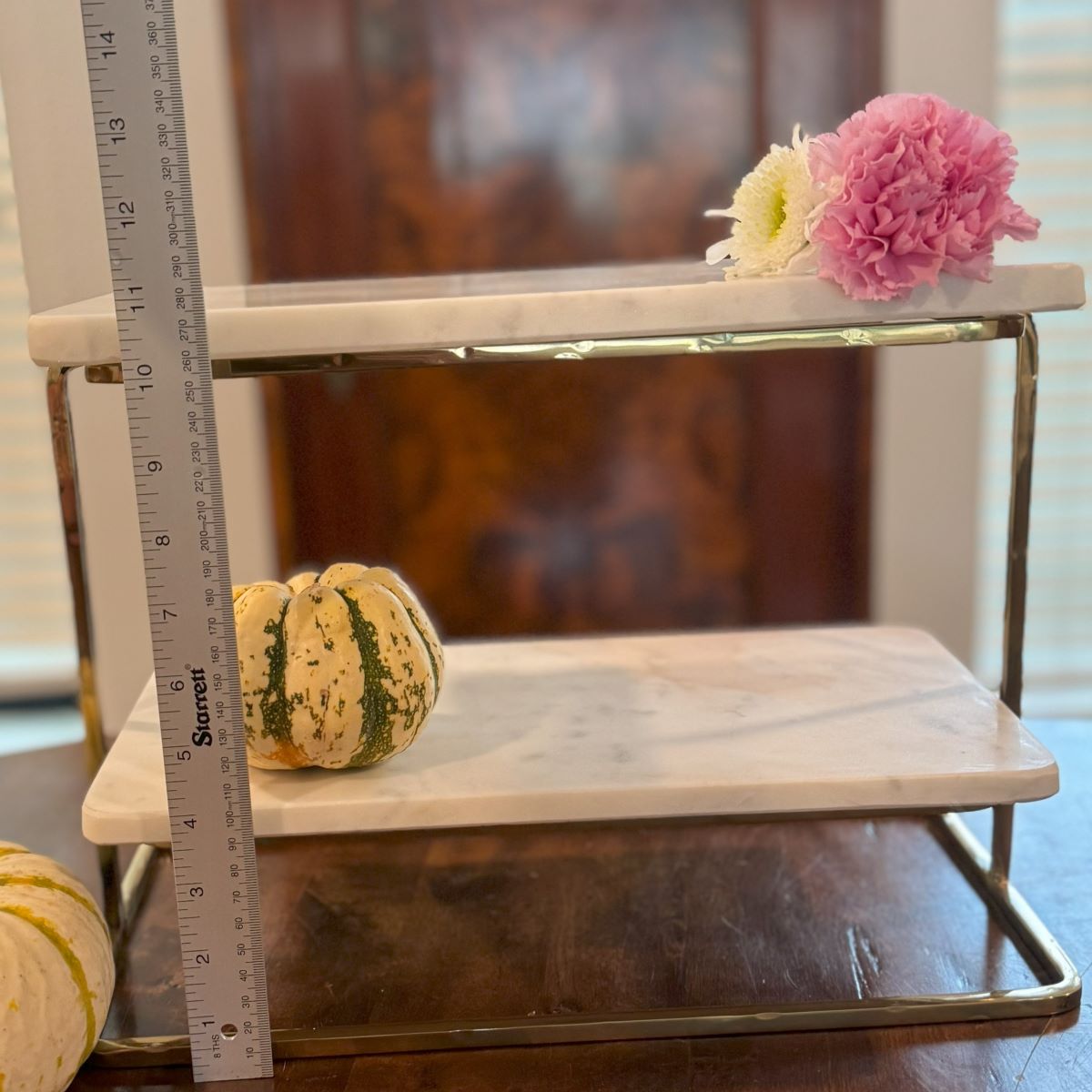 Two Tiered Marble Stand