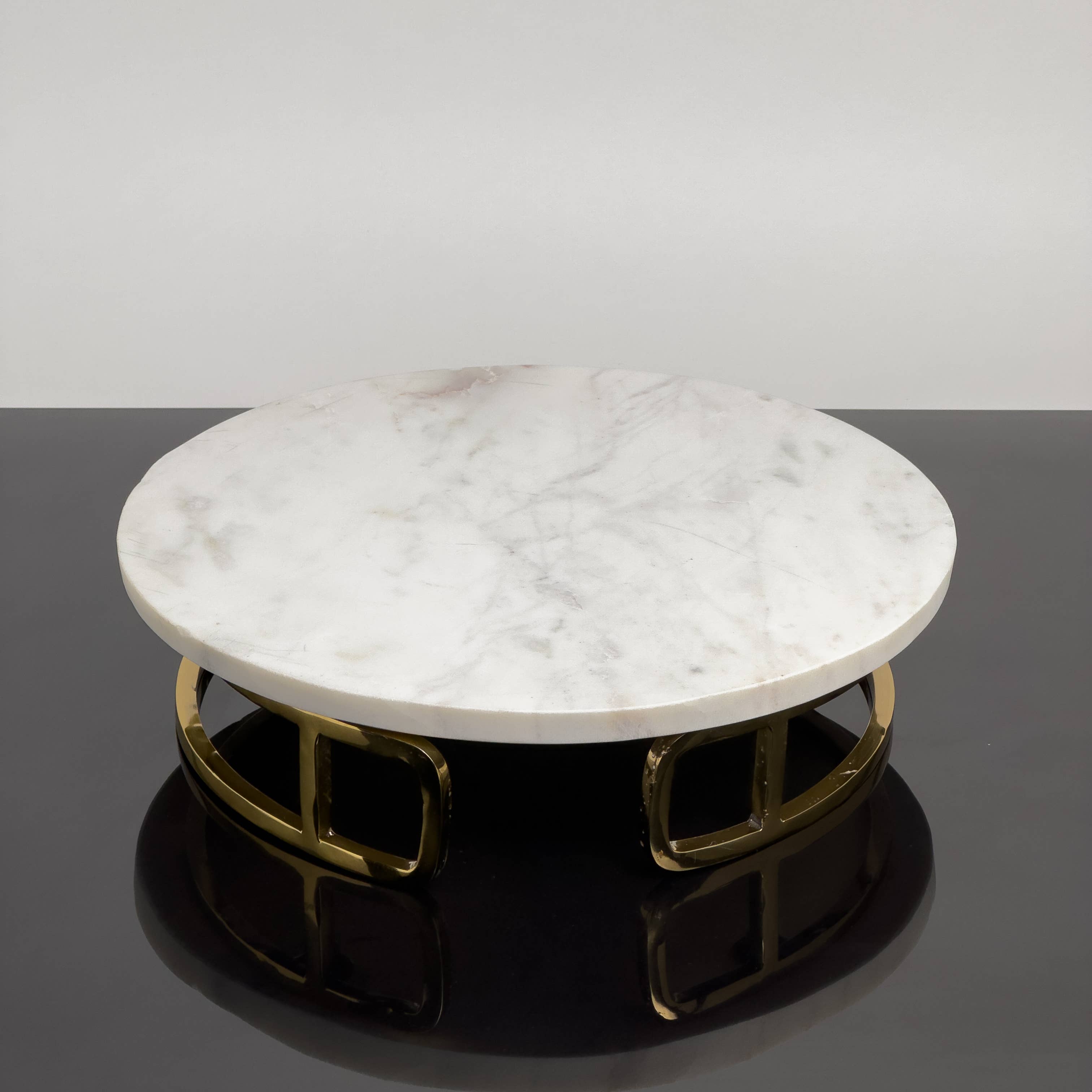 Marble & Gold Round Cake Stand/Cheese Platter