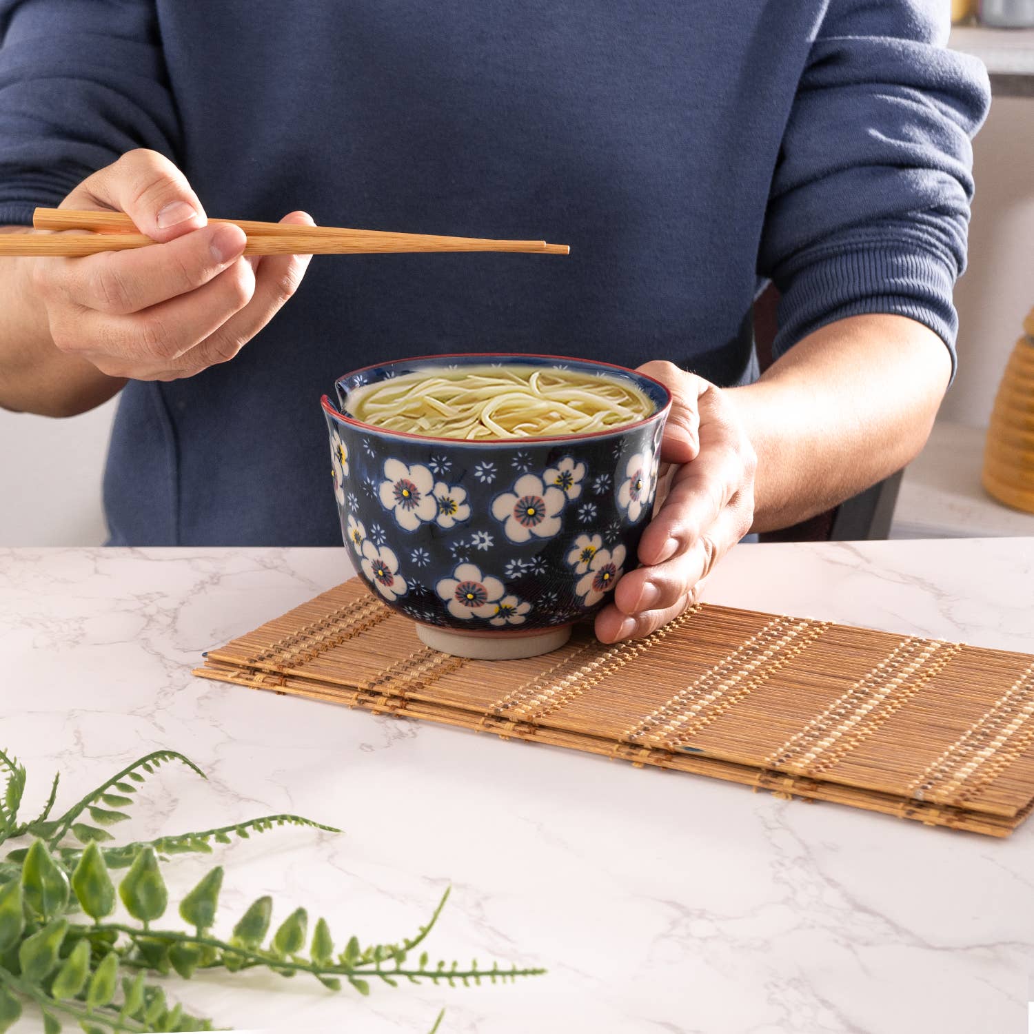 Ume Plum Bowl With Chopsticks Set