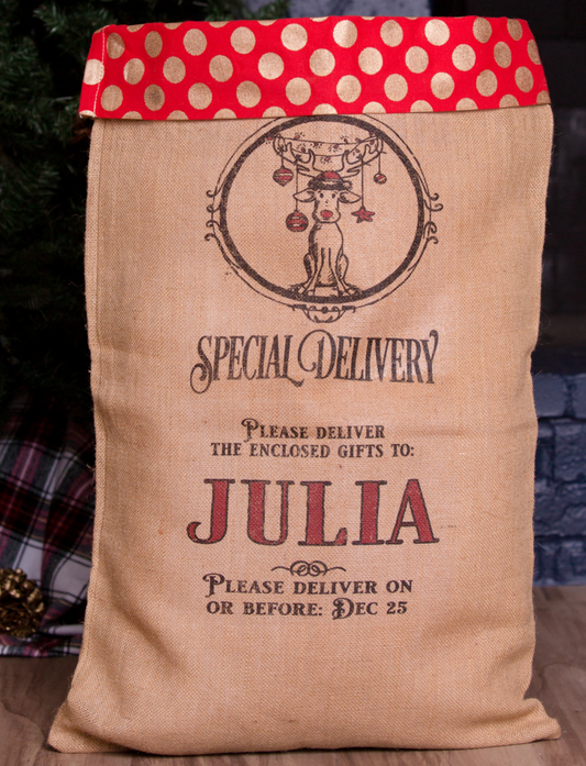 Large Santa Sack-Polka Dot